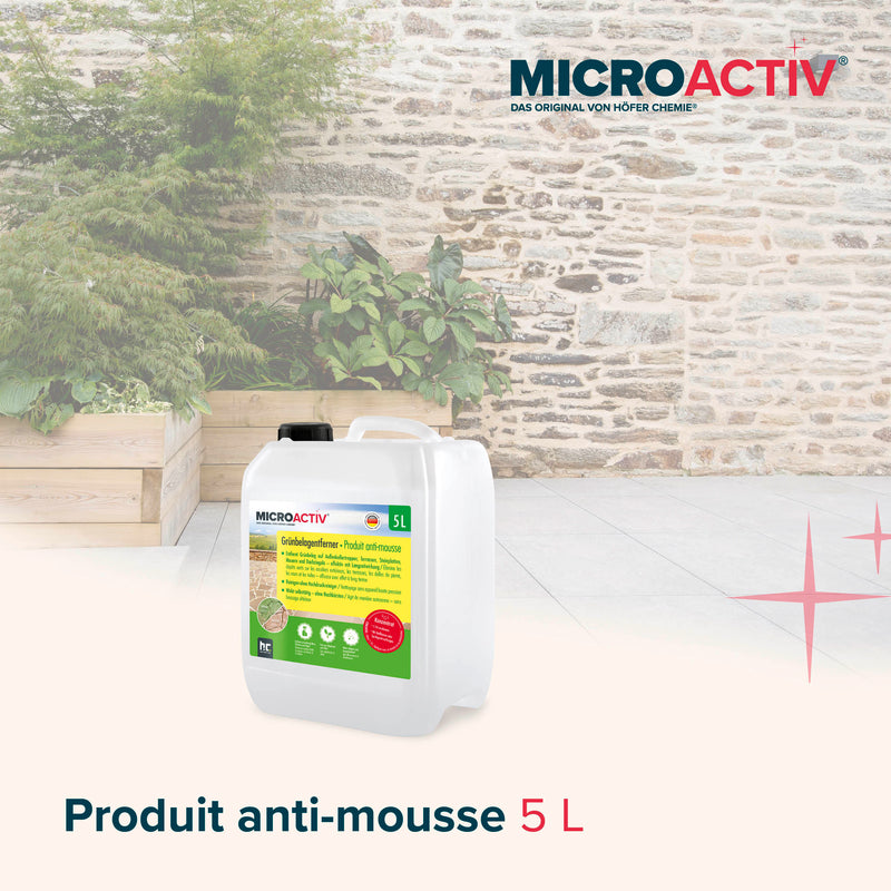 5 L MICROACTIV® Steinreiniger / Grünbelag - Entferner - Höfer Chemie GmbH