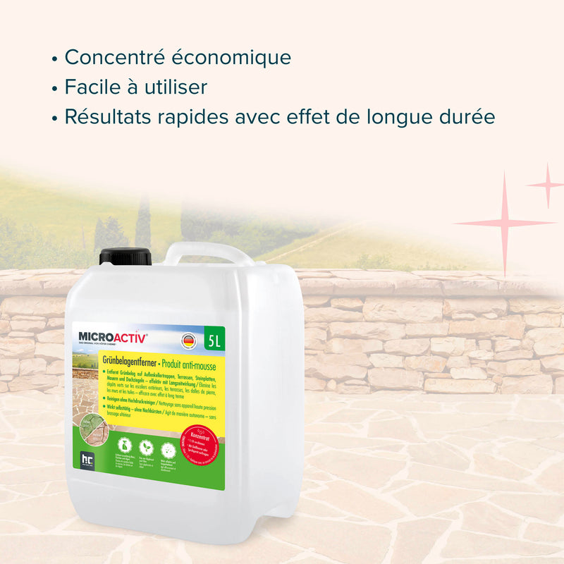 5 L MICROACTIV® Steinreiniger / Grünbelag - Entferner - Höfer Chemie GmbH