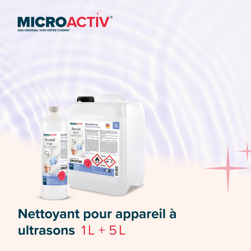 1 L Microactiv® Ultraschallreiniger Flüssig-Konzentrat für Ultraschallbad - Höfer Chemie GmbH
