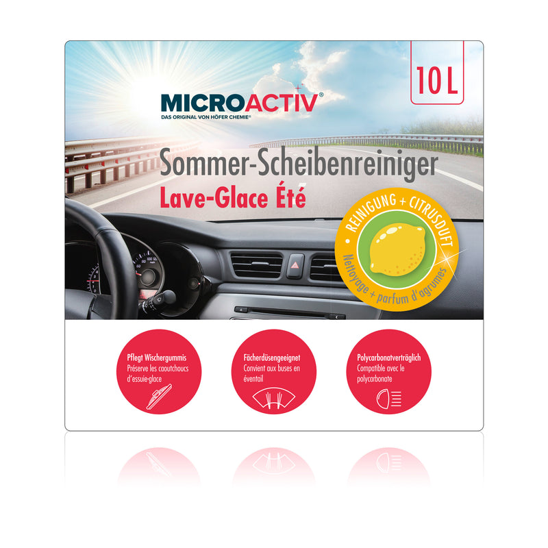 10 L MICROACTIV® Sommer-Scheibenreiniger – anwendungsfertig