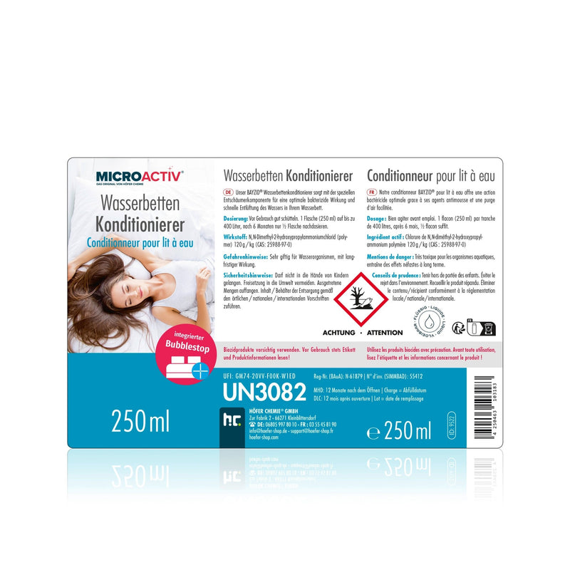 250 ml Microactiv® Konditionierer für Wasserbetten in Flasche - Höfer Chemie GmbH