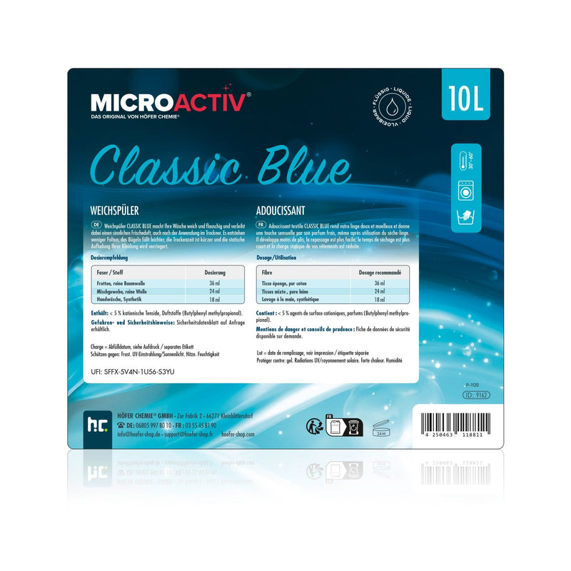 10 L Microactiv® Weichspüler Classic Blue - Höfer Chemie GmbH