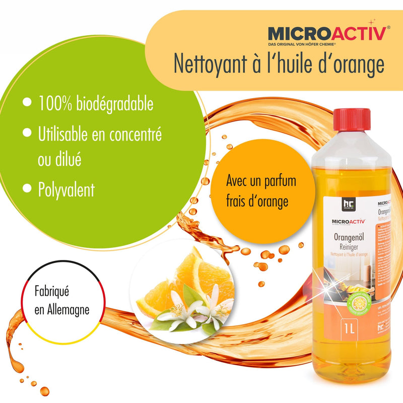 1 L Microactiv® Orangenöl Reiniger Konzentrat - Höfer Chemie GmbH