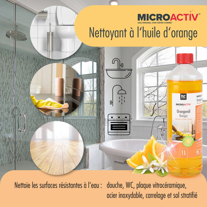 1 L Microactiv® Orangenöl Reiniger Konzentrat - Höfer Chemie GmbH