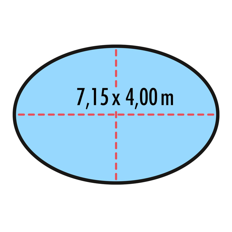 Poolabdeckung für ovale Pools 7,15 x 4 m, oval - Höfer Chemie GmbH