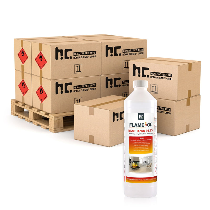 Bioéthanol à 96,6% dénaturé FLAMBIOL® en bouteille de 1L