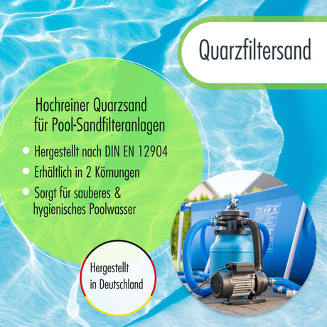 5 kg Premium Quarzsand Filtersand 0,4 - 0,8 mm