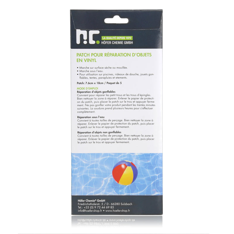 Set Selbstklebende Reparaturpads für Vinylprodukte wie Pools, Bälle, u.v.m.