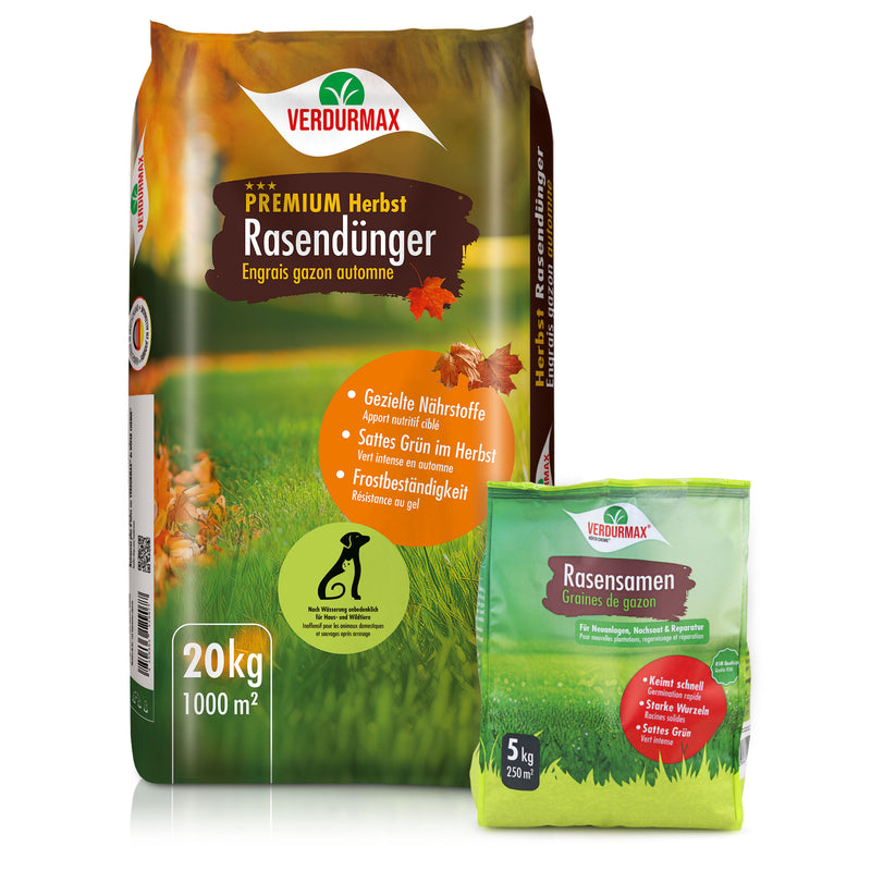 VERDURMAX® Herbst-Rasenpflege Duo 1000 m²