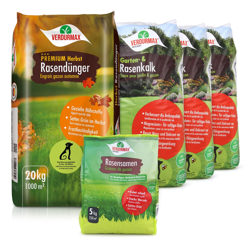 VERDURMAX® Herbst-Rasenpflege Komplett-Set 1000 m²
