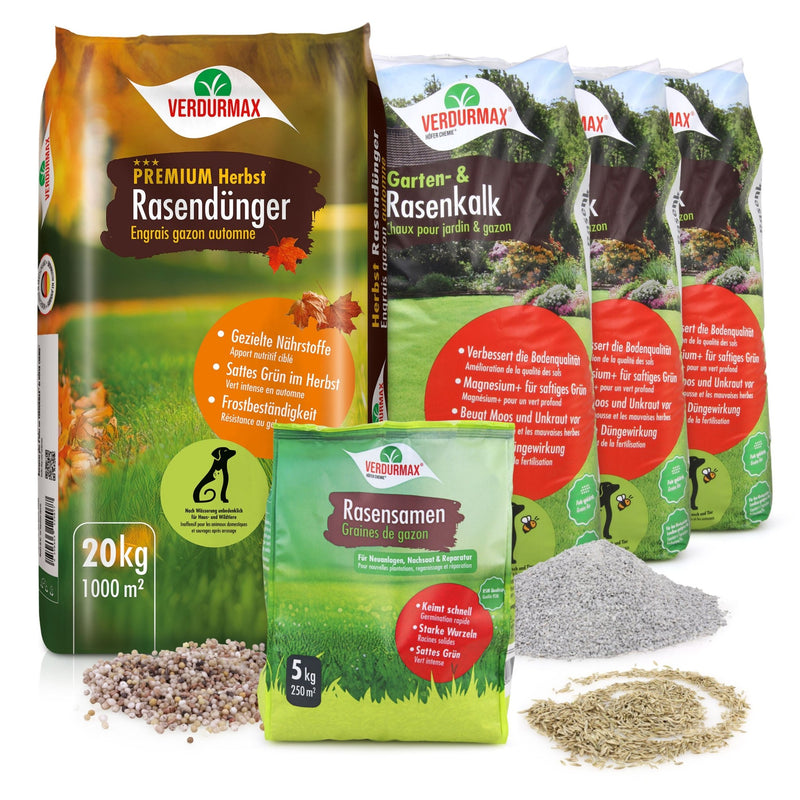 VERDURMAX® Herbst-Rasenpflege Komplett-Set 1000 m²