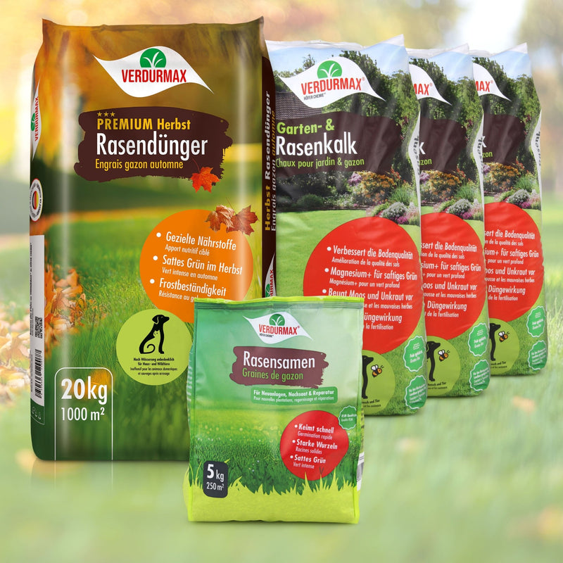 VERDURMAX® Herbst-Rasenpflege Komplett-Set 1000 m²