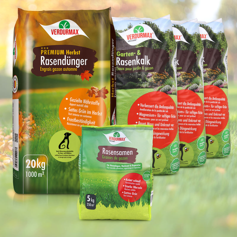 VERDURMAX® Herbst-Rasenpflege Komplett-Set 1000 m²