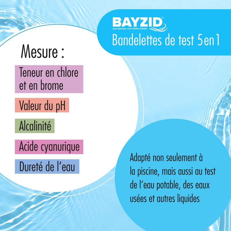Bandelettes de test 5 en 1 BAYZID® (50 pièces)