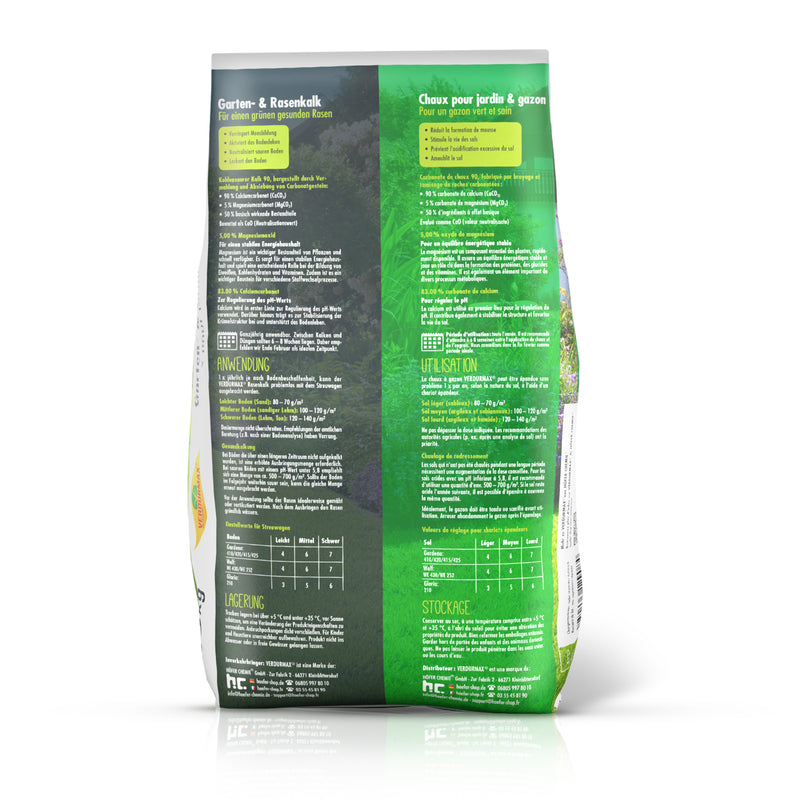 15 kg VERDURMAX® Chaux pour jardin et gazon
