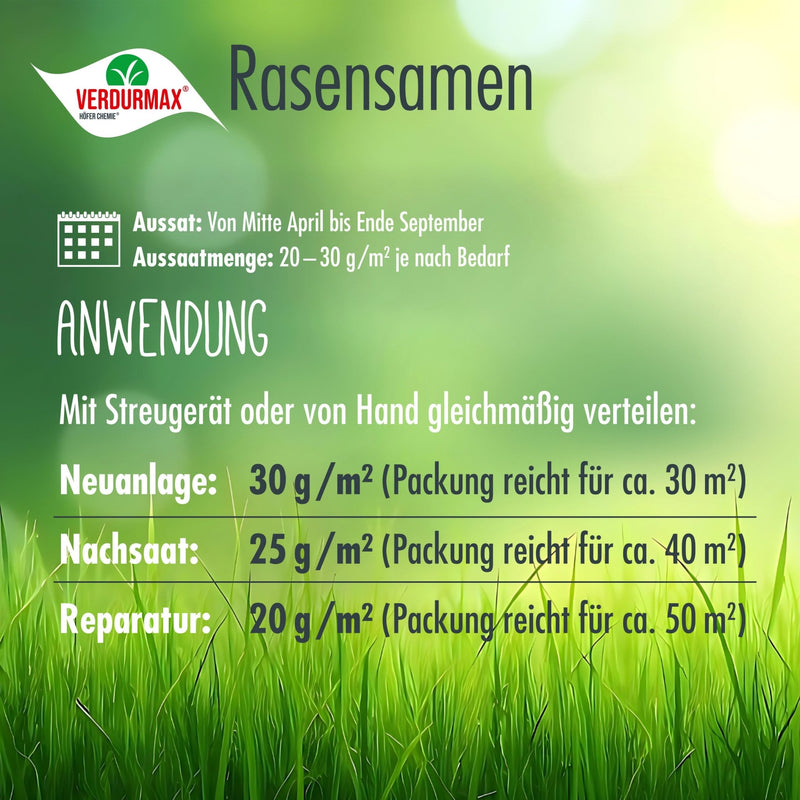 1 kg VERDURMAX® Rasensamen - Höfer Chemie GmbH