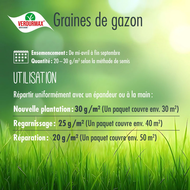 1 kg VERDURMAX® Rasensamen - Höfer Chemie GmbH