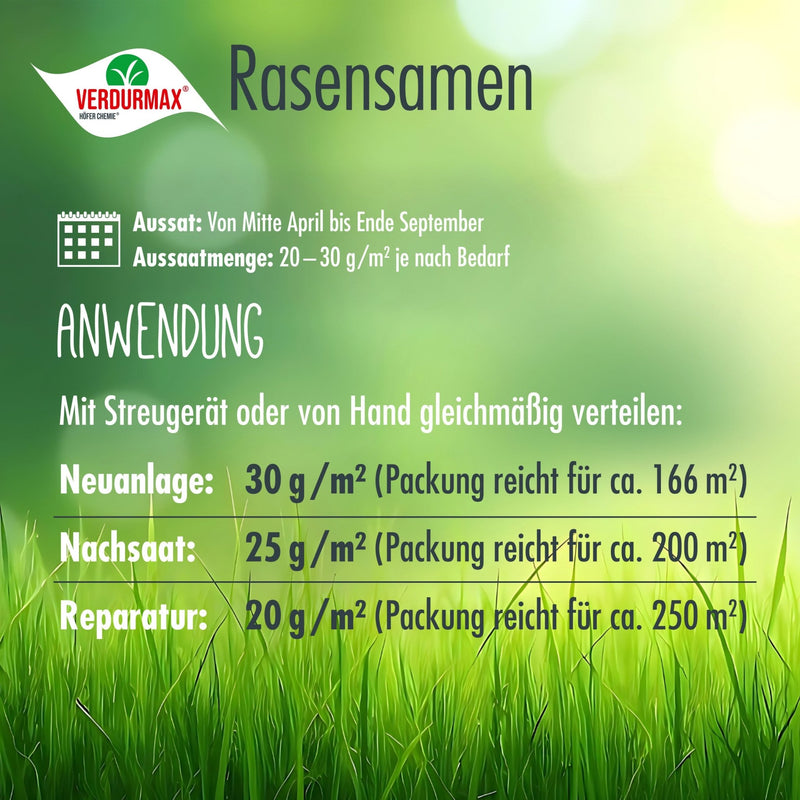 5 kg VERDURMAX® Rasensamen - Höfer Chemie GmbH