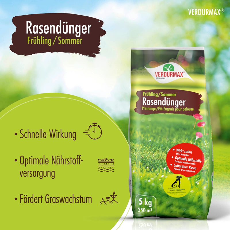 5 kg VERDURMAX® Rasendünger Frühling / Sommer - Höfer Chemie GmbH
