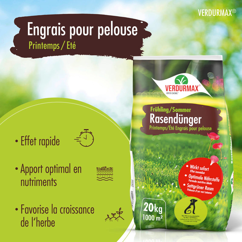 20 kg Engrais pour gazon VERDURMAX® Printemps / Été