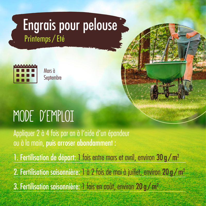 20 kg Engrais pour gazon VERDURMAX® Printemps / Été