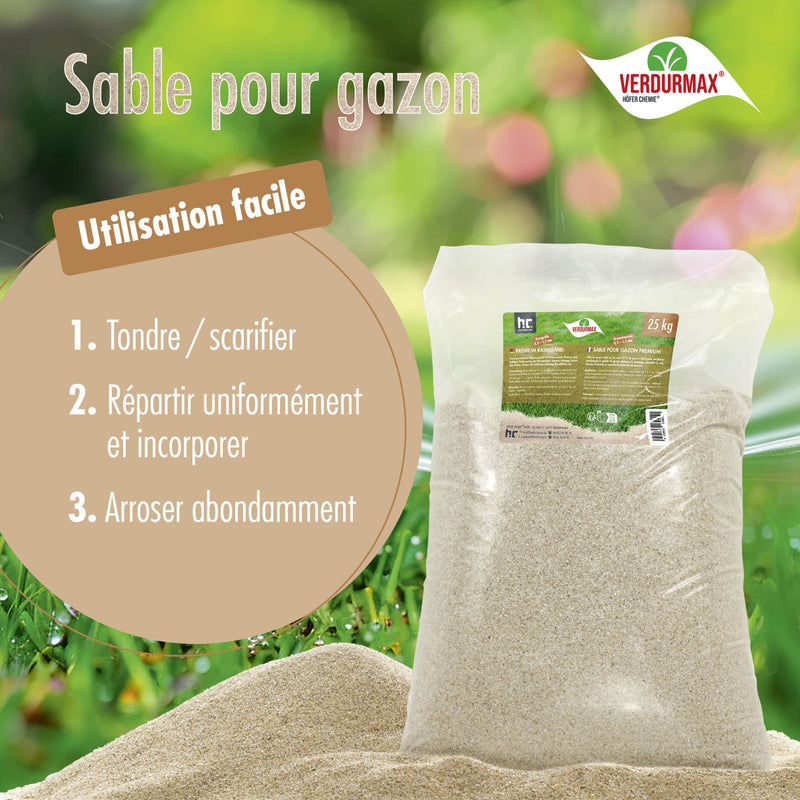 25 kg VERDURMAX® Sable pour gazon 0,3-1,5 mm