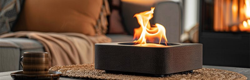 Ein brennender Ethanolkamin