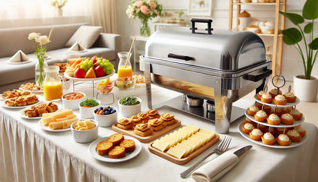 Ein aufgebautes Buffet