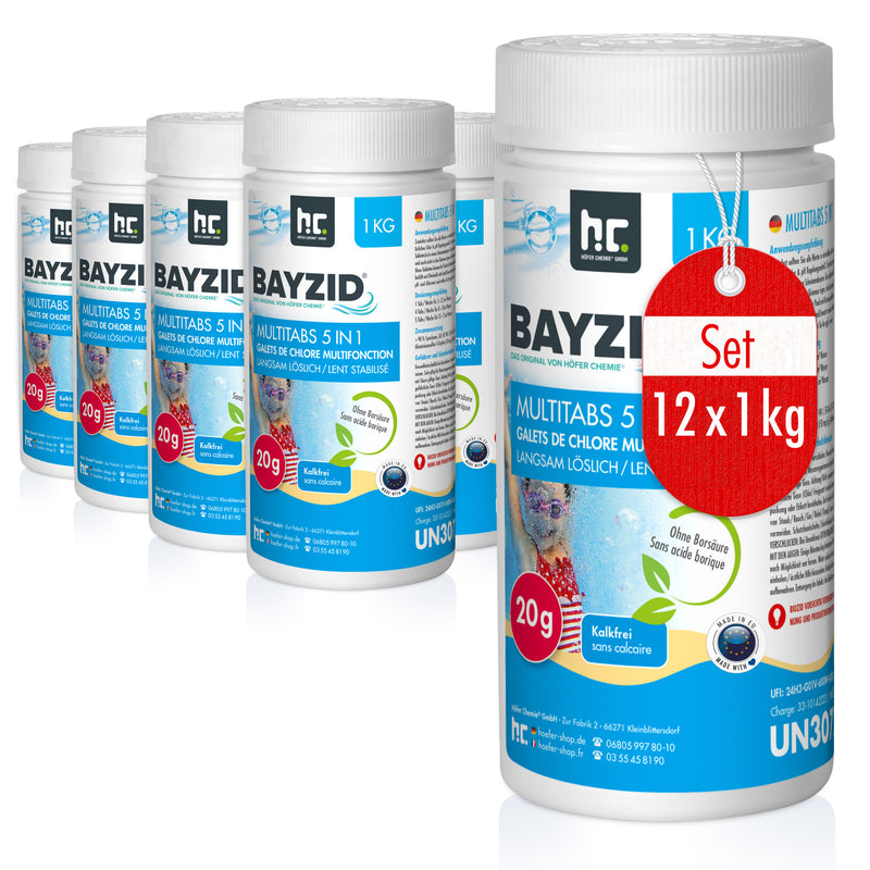 1 kg BAYZID® Multitabs 20g 5in1 für Pools