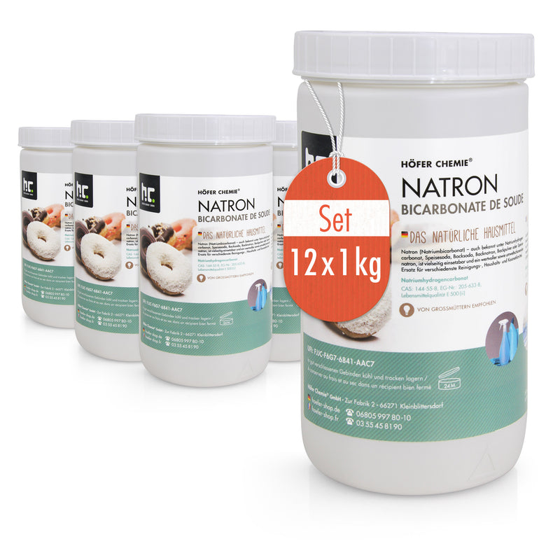 1 kg Höfer Chemie® Natron Zuiveringszout Natriumbicarbonaat in voedingskwaliteit