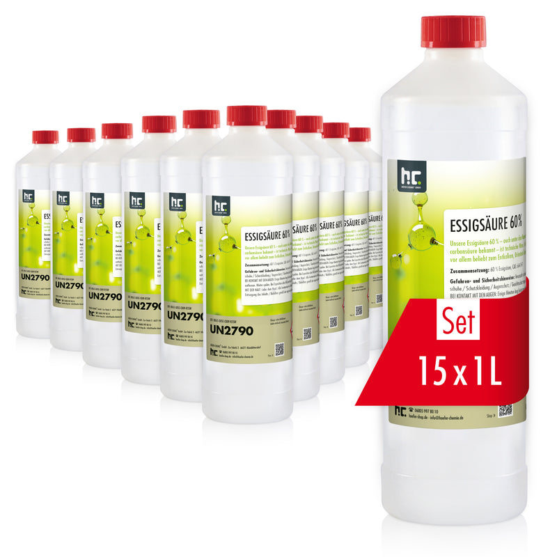 1 L Höfer Chemie® Essigsäure 60% in Flaschen