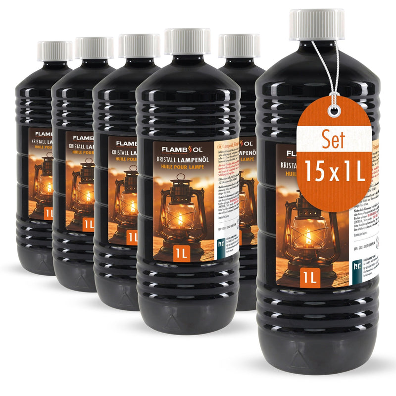 1 L FLAMBIOL® Lampenöl Hochrein Kristallklar in Flaschen - Höfer Chemie GmbH