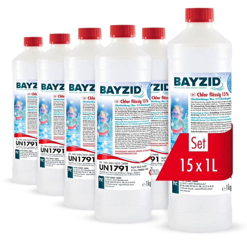 1 kg BAYZID® Chlor 13% flüssig für Pools - Höfer Chemie GmbH
