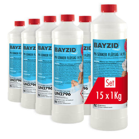 1 kg BAYZID® pH Minus flüssig 14,9% für Pools in Flaschen