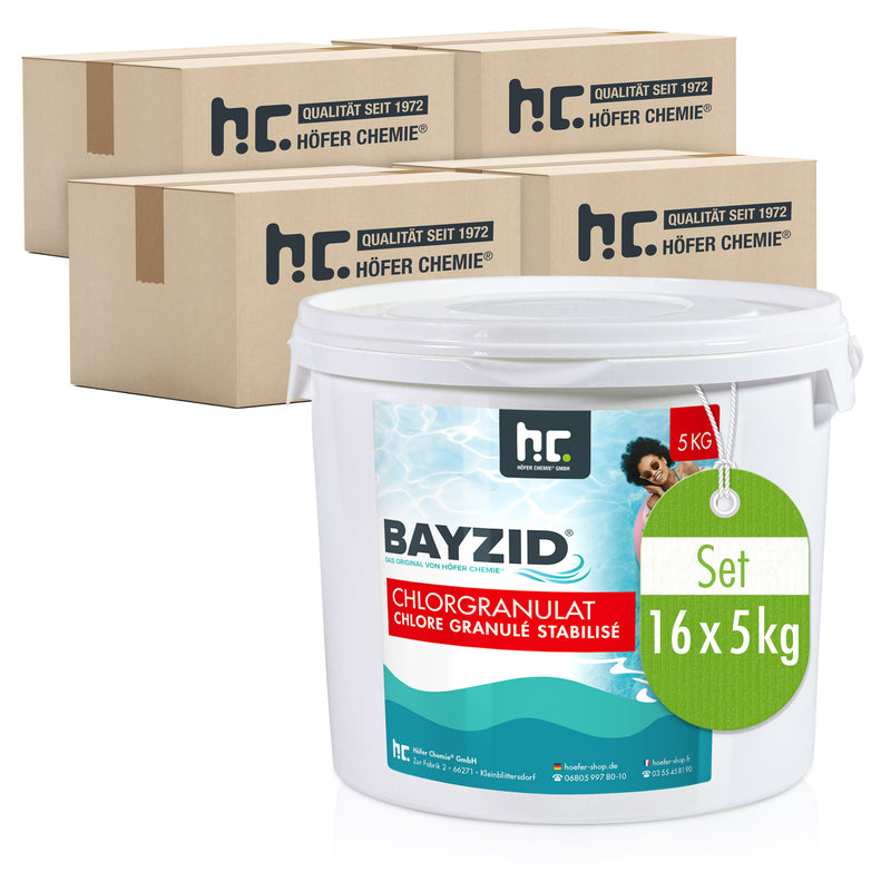 Granulé de chlore choc stabilisé Bayzid® en pot de 5 KG