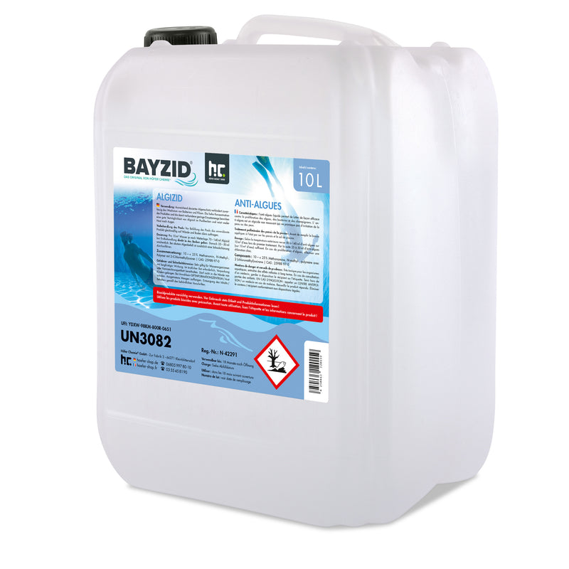 10 L BAYZID® Algizid Algenverhütung für Pools in Kanister