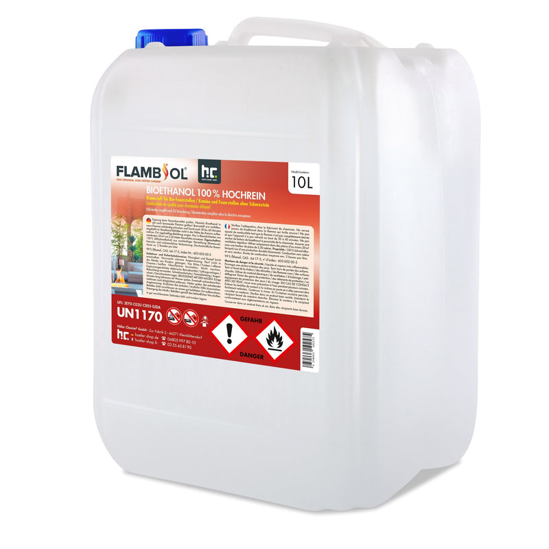 10 L FLAMBIOL® Bioethanol 100% Hochrein in Kanister