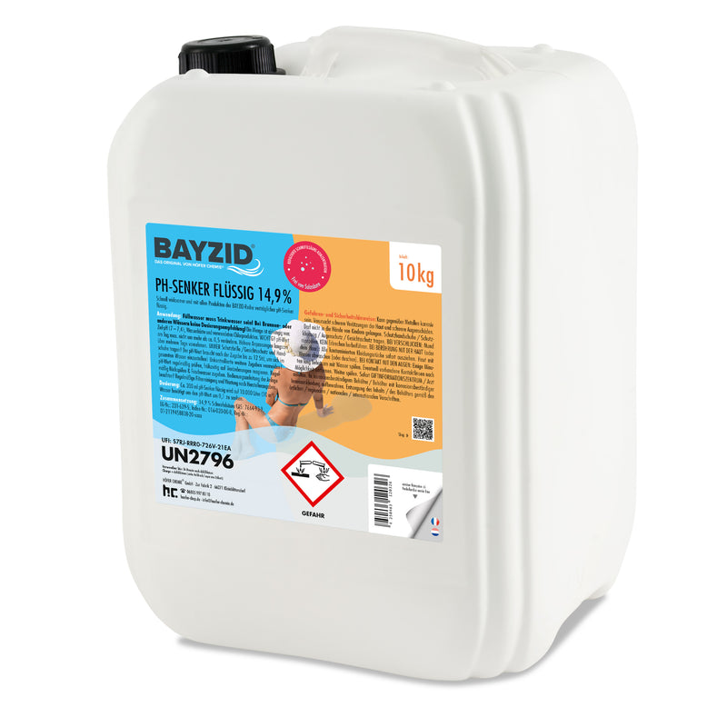 10 kg BAYZID® pH Minus vloeistof 14,9% in bus