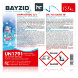 Chlore liquide 48° Bayzid® en bidon de 12,5 KG (10 L)