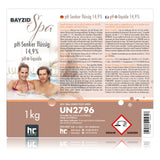 pH moins liquide 14,9% Bayzid® SPA en bouteilles de 1 KG