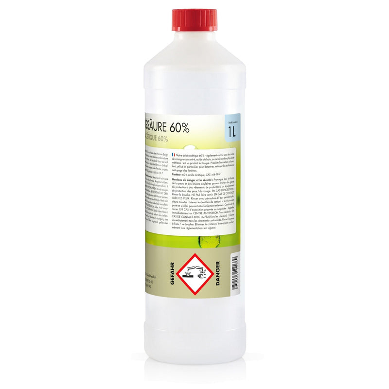 1 L Höfer Chemie® Essigsäure 60% in Flaschen - Höfer Chemie GmbH