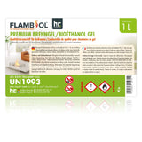 Bioéthanol premium sous forme de gel FLAMBIOL® en bouteille de 1 L