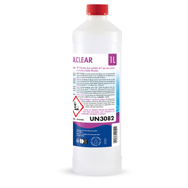 1 L BAYZID® Poolclear - Trübungsbeseitigung für Pool-Filter mit Kartuschen & Filterballs