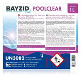 1 L BAYZID® Poolclear - Trübungsbeseitigung für Pool - Filter mit Kartuschen & Filterballs - Höfer Chemie GmbH