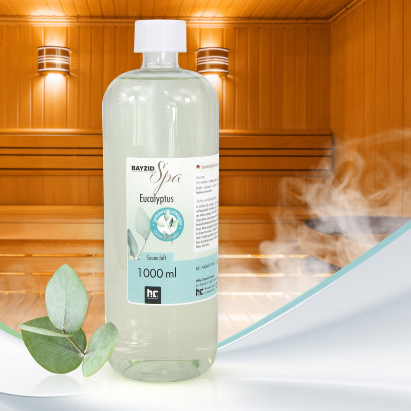 Parfum de sauna BAYZID® SPA - Eucalyptus en bouteille de 1 L