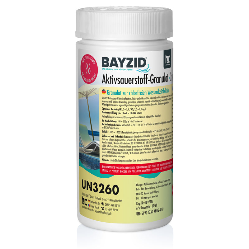 1 kg BAYZID® Aktivsauerstoff Granulat für Pools