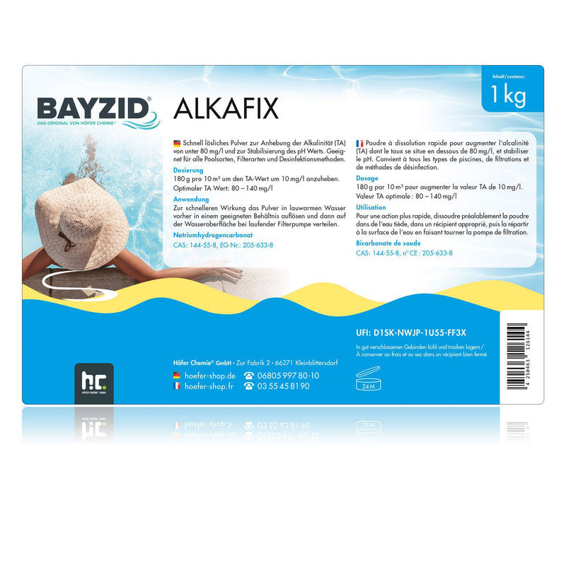 1 kg BAYZID® Alkafix om de alkaliteit (TA) te verhogen