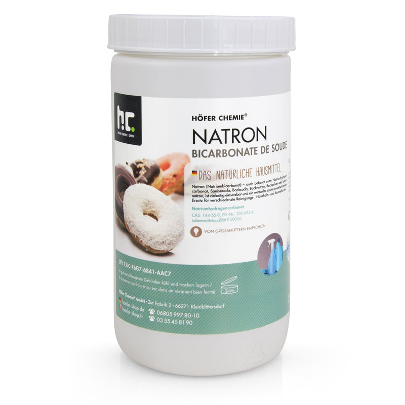 1 kg Höfer Chemie® Natron Backsoda Natriumhydrogencarbonat in Lebensmittelqualität - Höfer Chemie GmbH