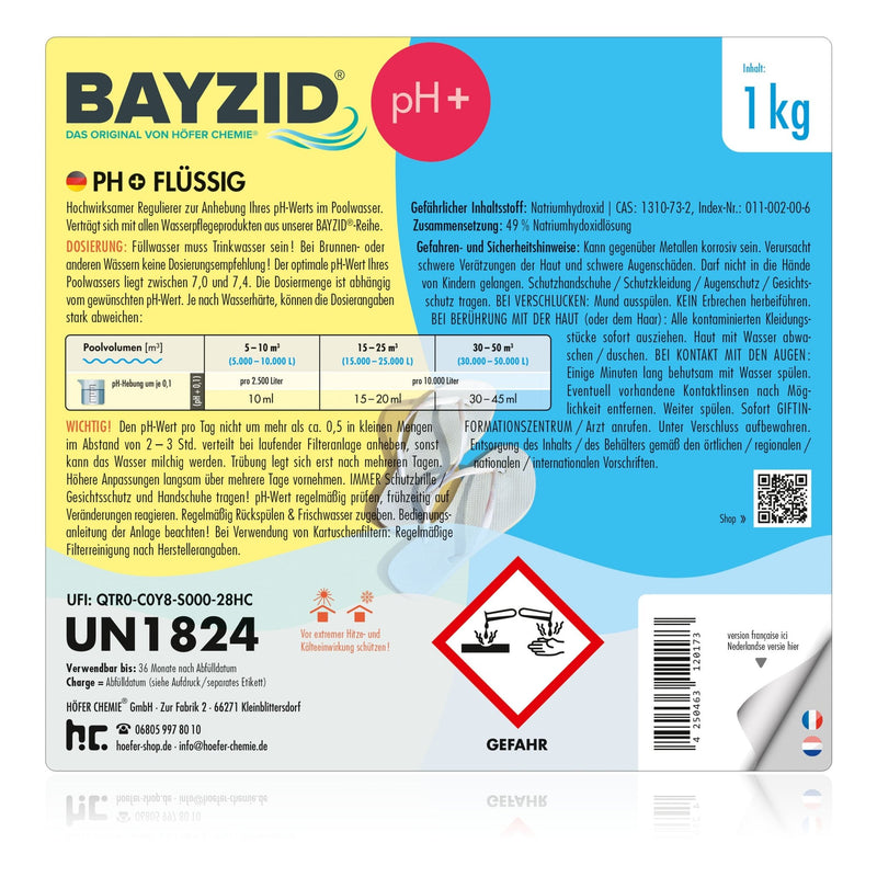 1 kg BAYZID® pH Heber flüssig - Höfer Chemie GmbH