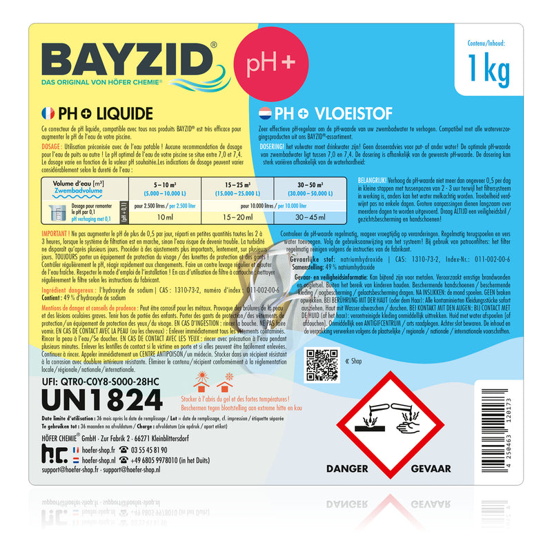 pH plus liquide Bayzid® en bouteille de 1 KG